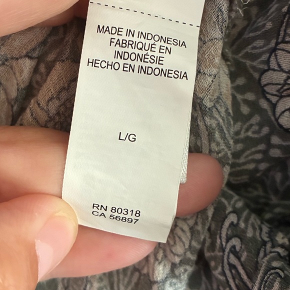 Lucky Brand Long Sleeve Floral Print Women's Top L - Picture 13 of 13